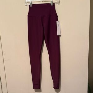 ALO Yoga HW Airlift Full Leggings in Black Plum